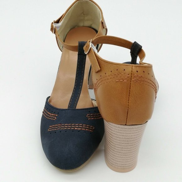 Womens T- Strap Ankle Strap High Heel Pump EUR 36 NEW - Picture 3 of 8